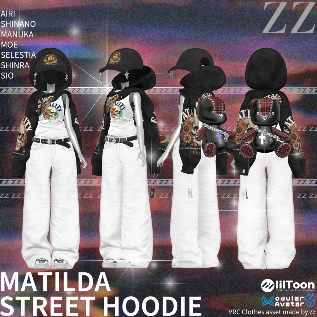 森田様　スキン セット Matilda Street Hoodie (7アバター対応) - ZZ - BOOTH