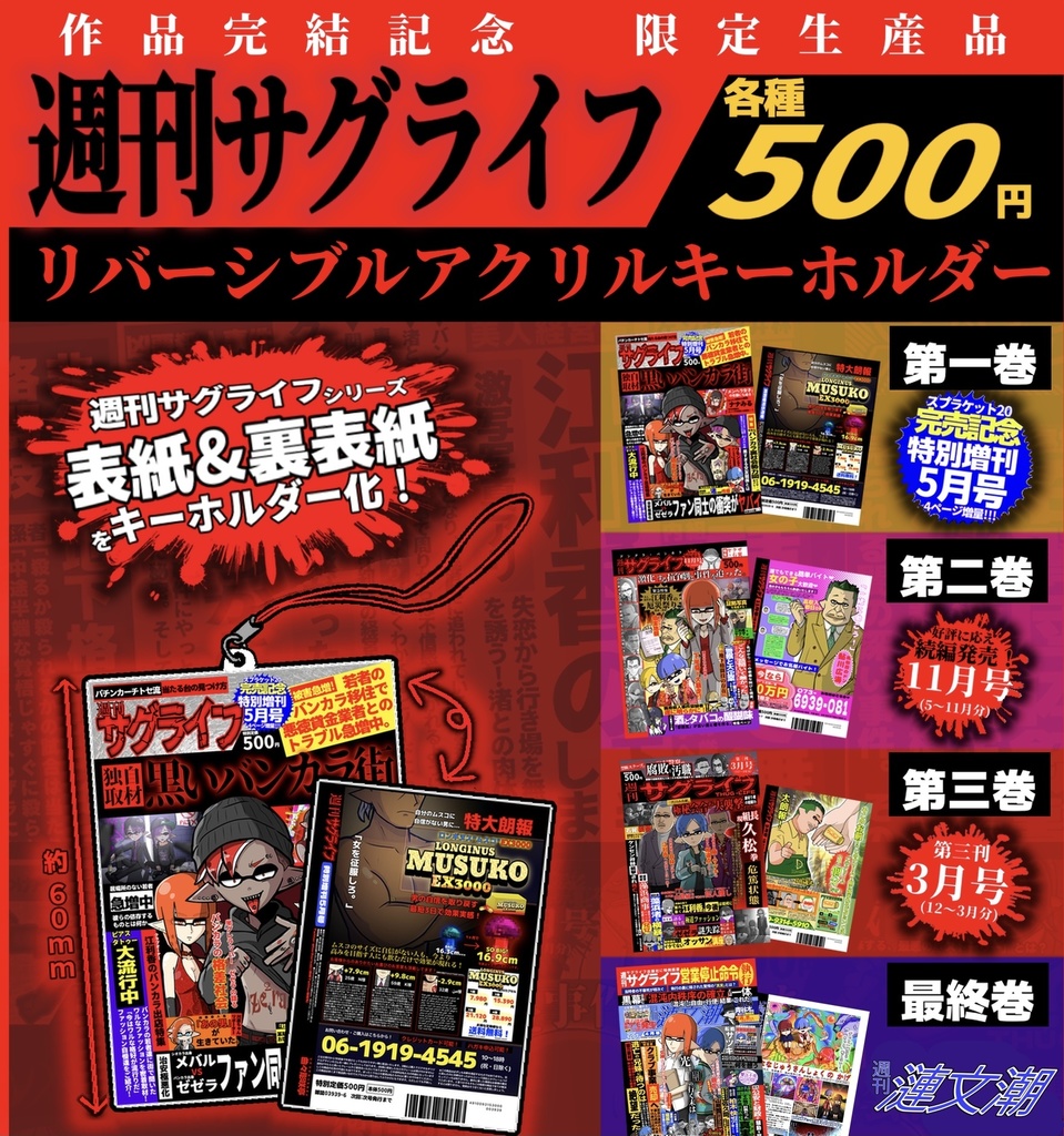サグライフ四部作　両面アクリルストラップ