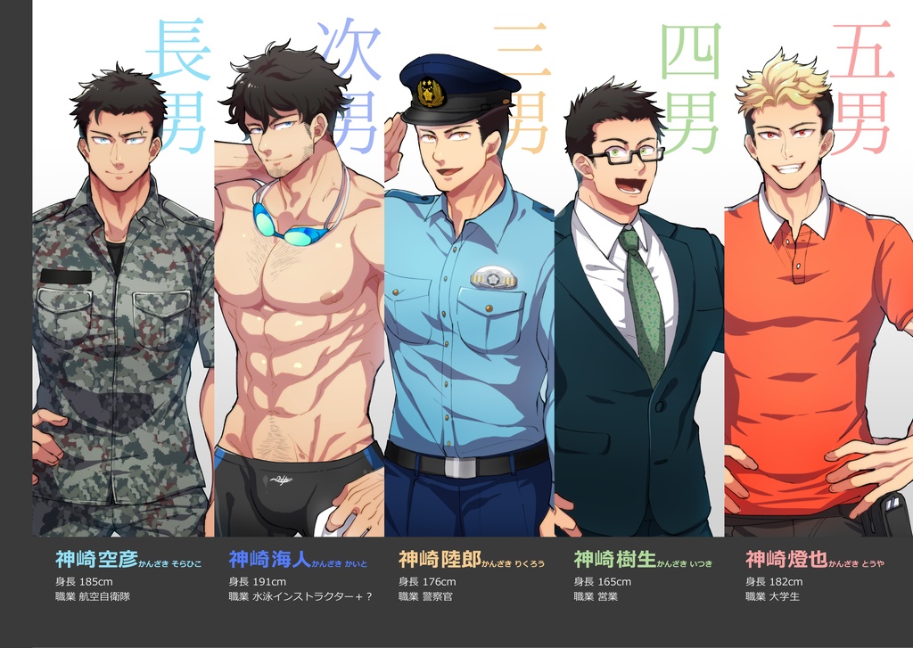 神崎五兄弟クリアファイル プロフィールver