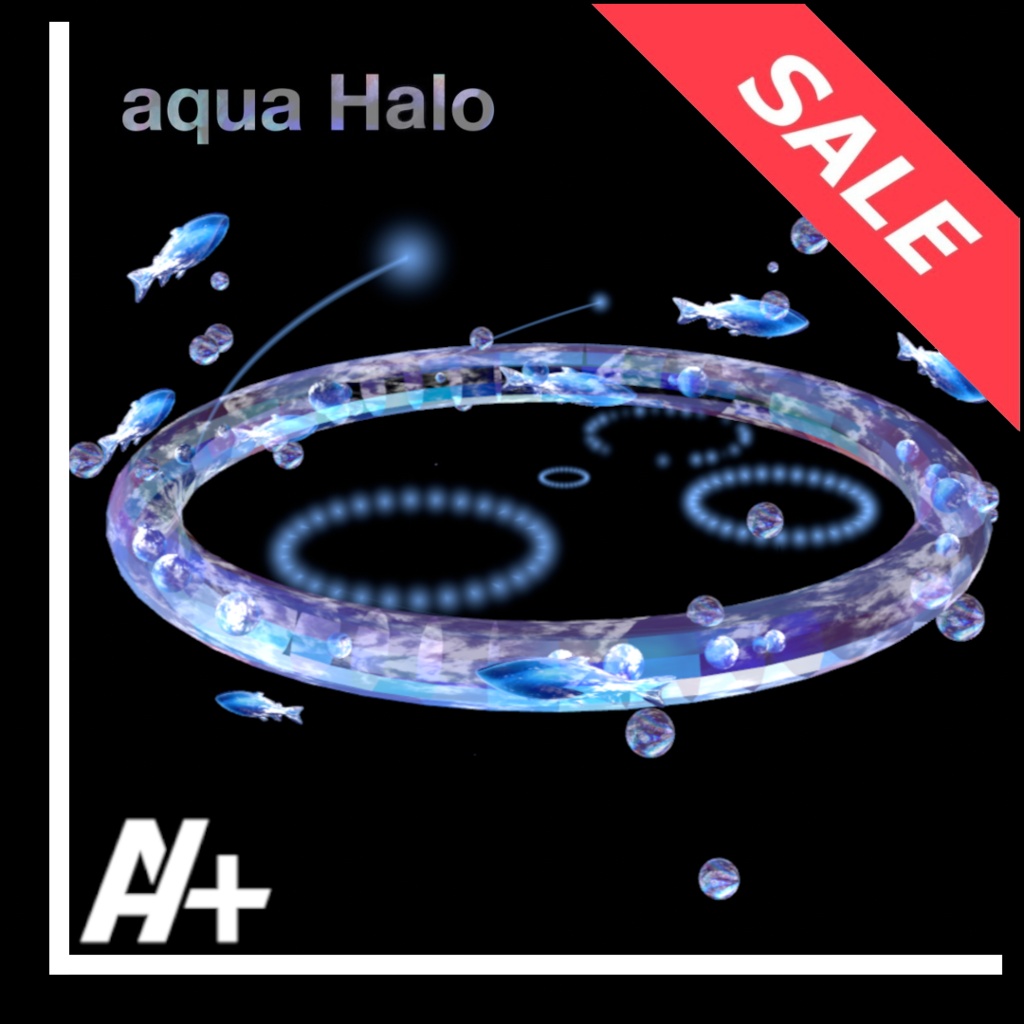 ✨50％セール✨【VRChat】aqua Halo [MA対応]