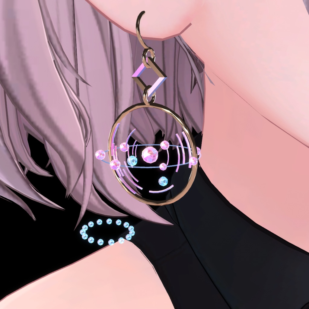 【VRChat】circle Earring [MA対応] - ayx - BOOTH