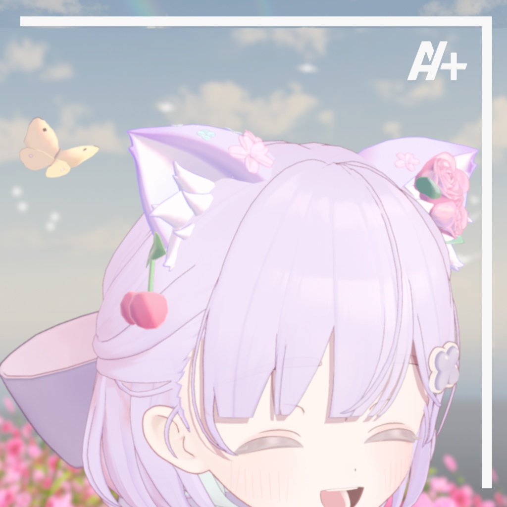 ✨sale✨【VRChat】はるいろ猫耳 [MA対応]