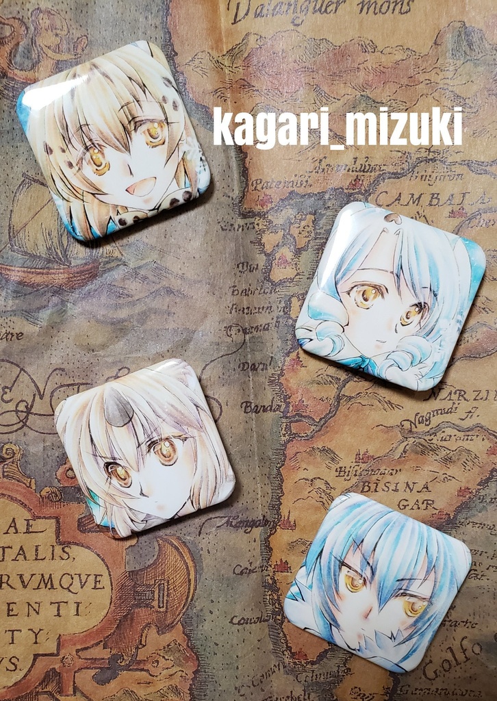 ■けものフレンズ缶バッチ４個セット■