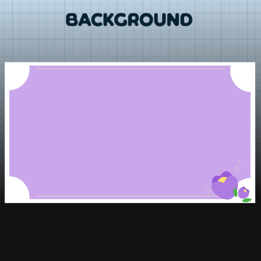 Flower & Star Color Stream Bundle | Animated Stream Overlays Background + Chat Frame