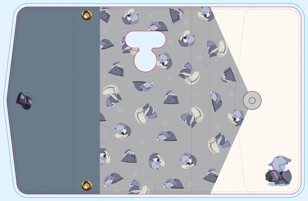 グェイラの三つ折りスマホケース【キャプション必読】