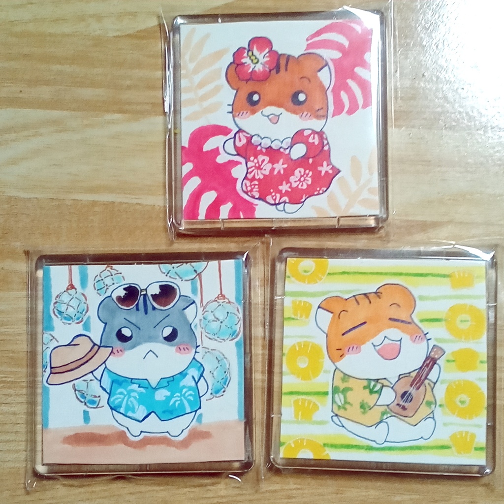 ハムスター倶楽部原画マグネット（南国編）
