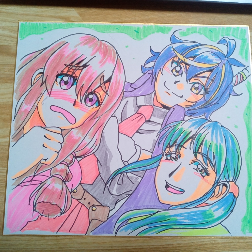 サクラ革命蛍光ペン色紙