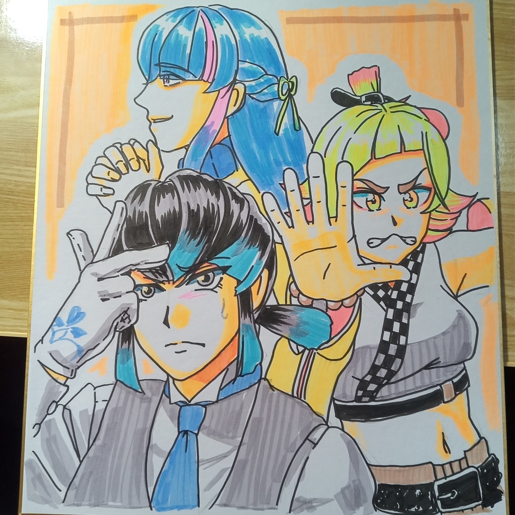 サクラ革命蛍光ペン色紙