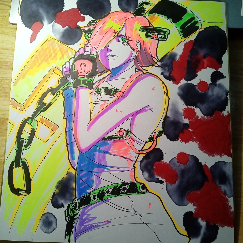 ギルティギア蛍光ペン色紙