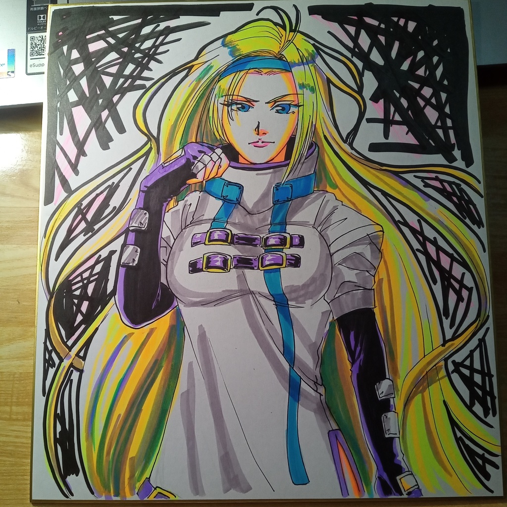 ギルティギア蛍光ペン色紙