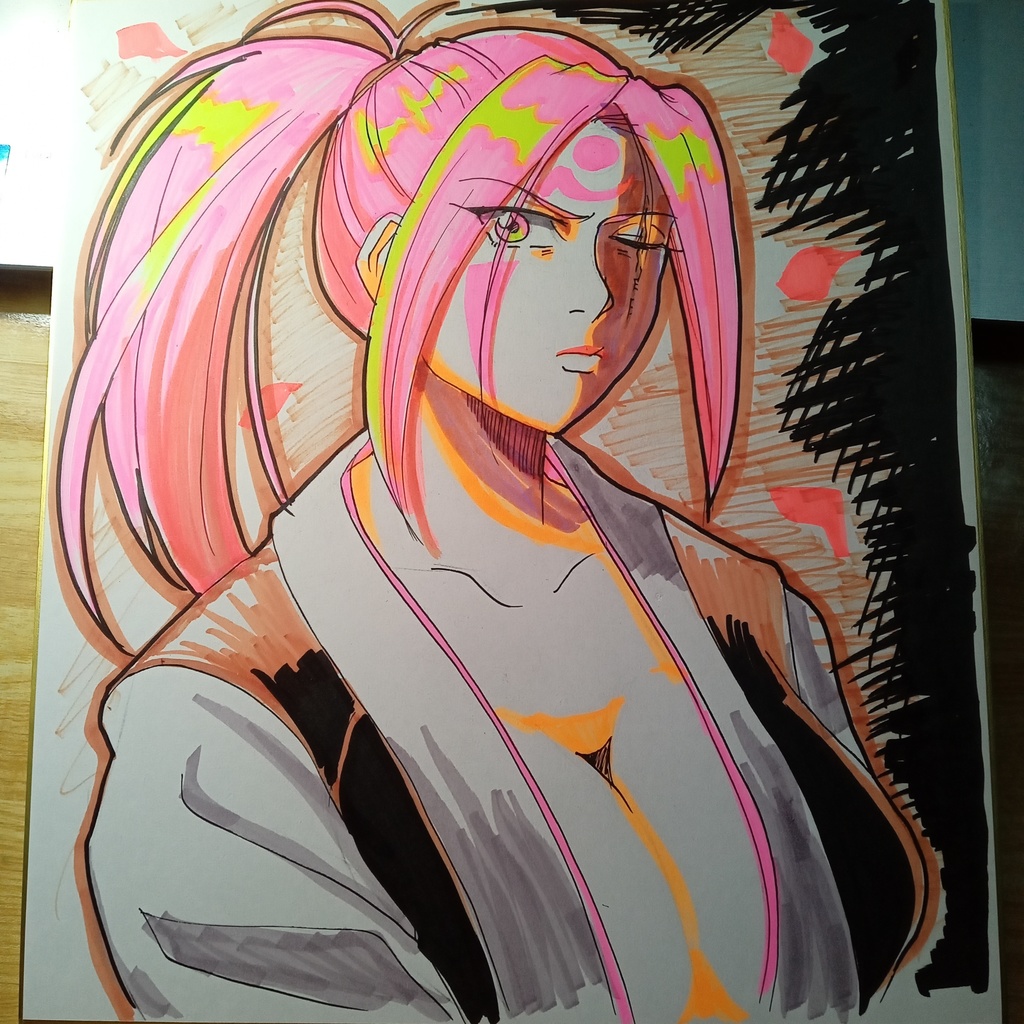 ギルティギア蛍光ペン色紙