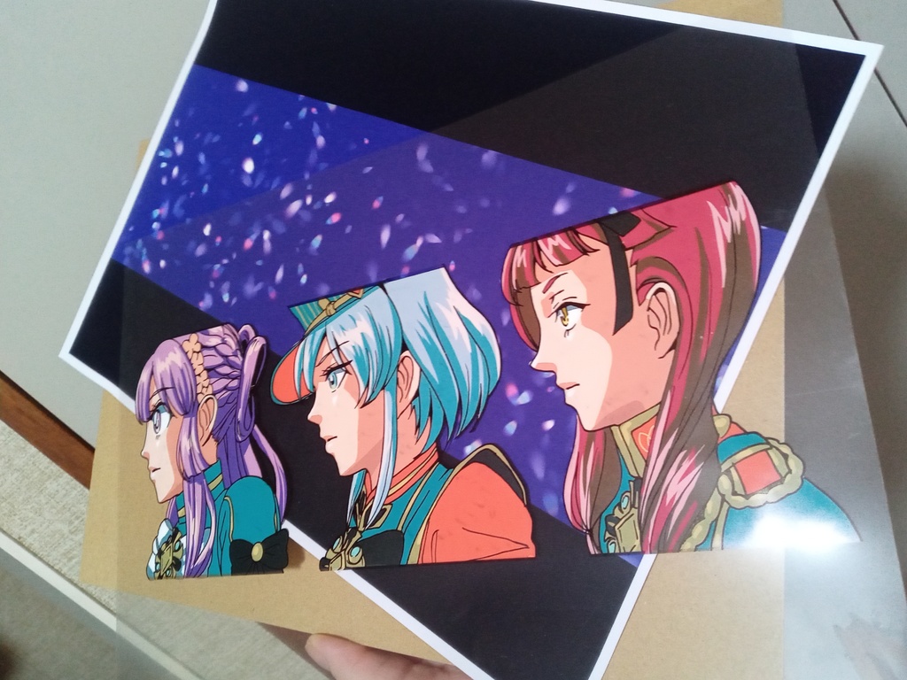 【大帝國華撃団B.L.A.C.K.】セル画風プリントイラスト【サクラ革命】