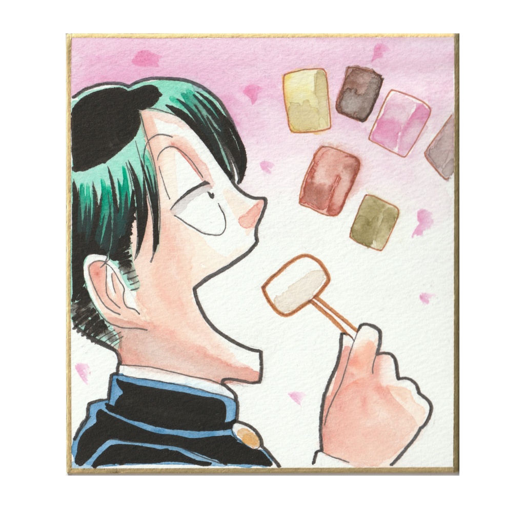 【いさへい3】くいしんぼあ~る君ミニ色紙