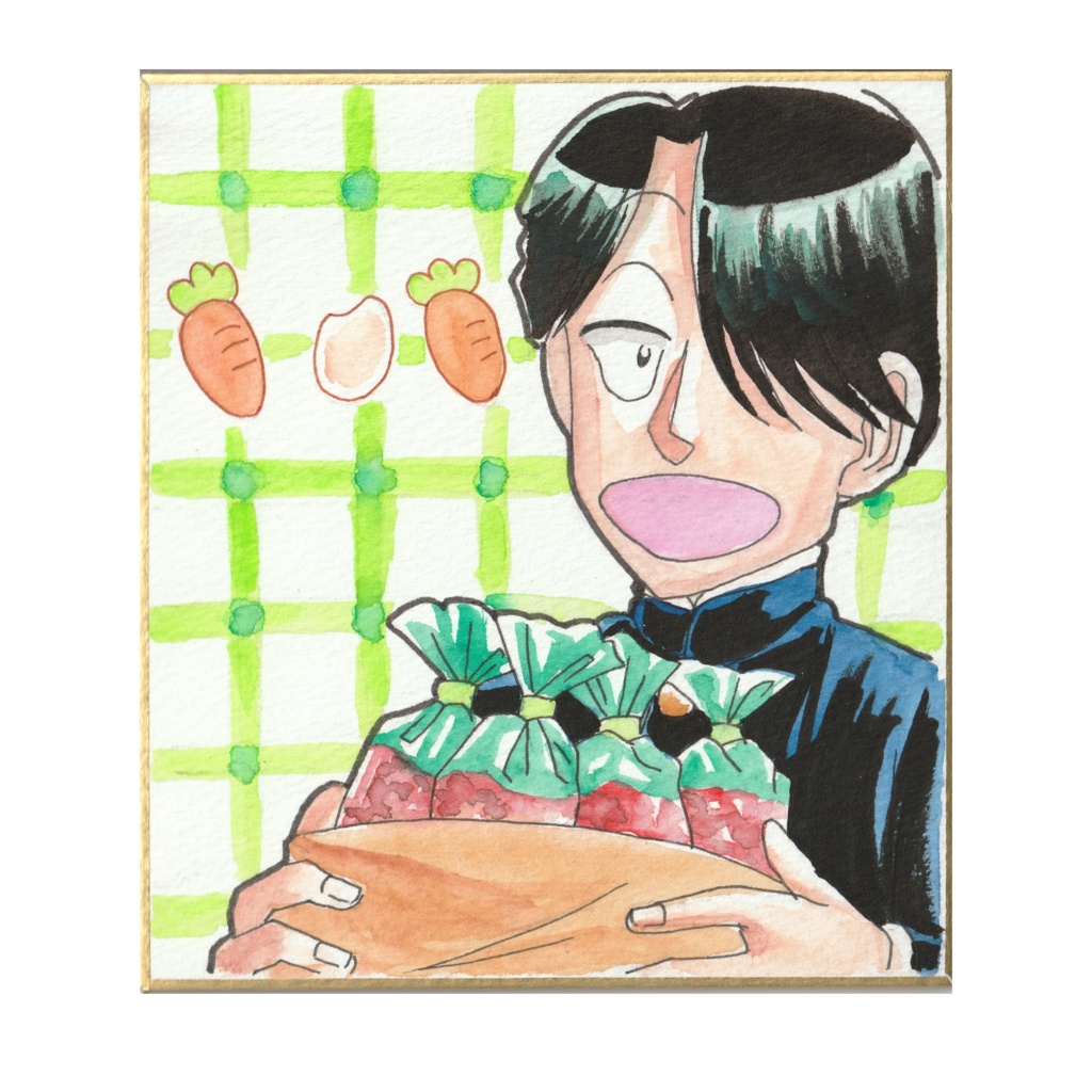 【いさへい3】くいしんぼあ~る君ミニ色紙