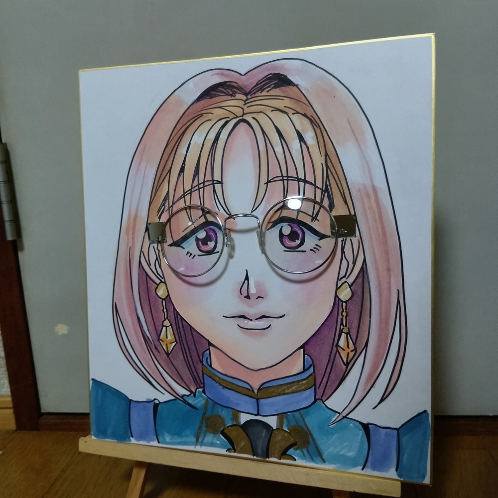 【サクラ革命】メガネスタンド色紙