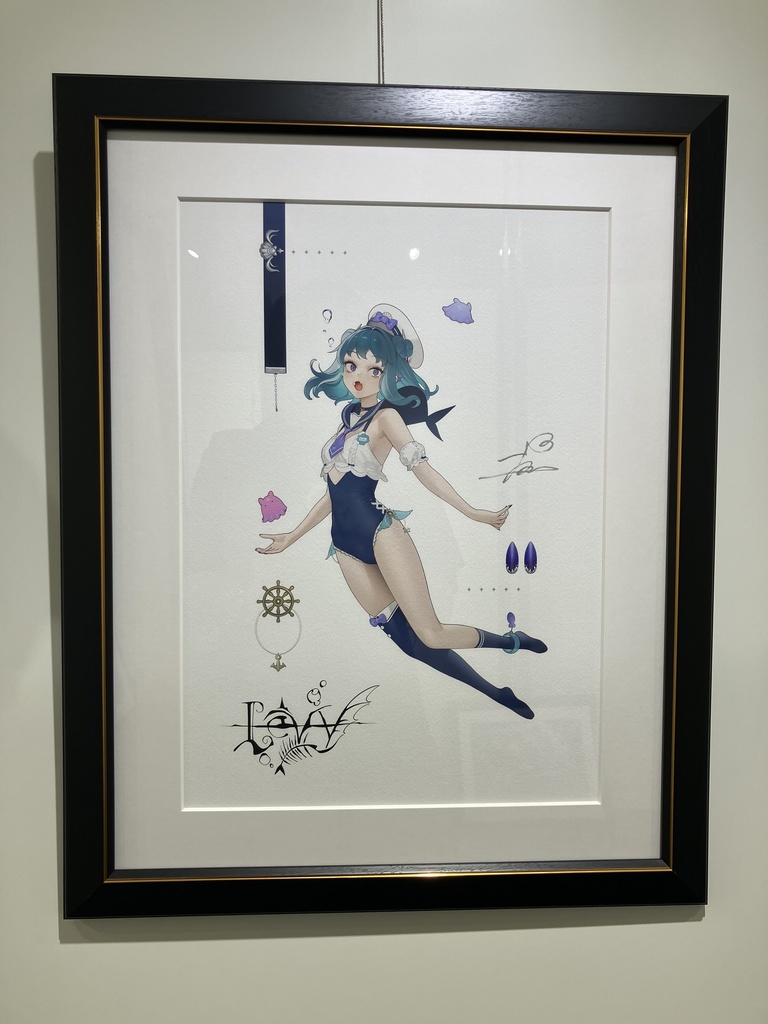 【直筆サイン】深海レヴィ A3インテリアアート『お久し展』お久しぶり