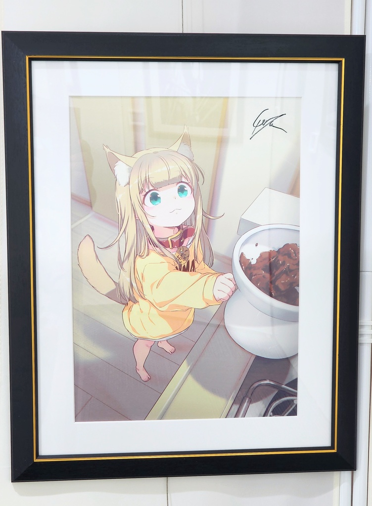 インテリアアート『nya-nyArt Gallery in Yokohama』展「ご飯待ってるきなこ」