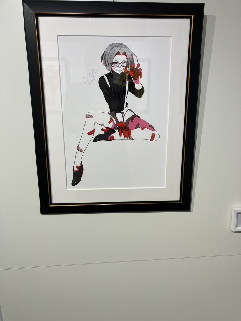 【直筆サイン】「絆創膏男子」 A3インテリアアート キナコ展『マルボタン』