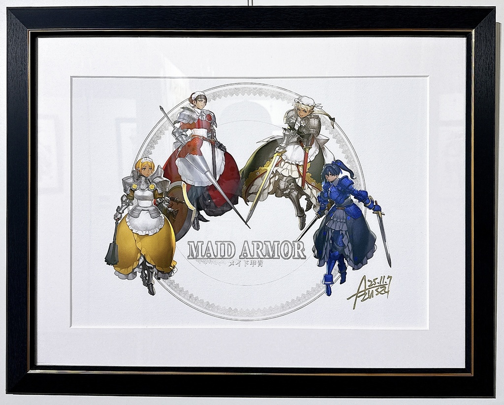 【直筆サイン】「02」 A3インテリアアート Azusa展『褐色ファンタジー』