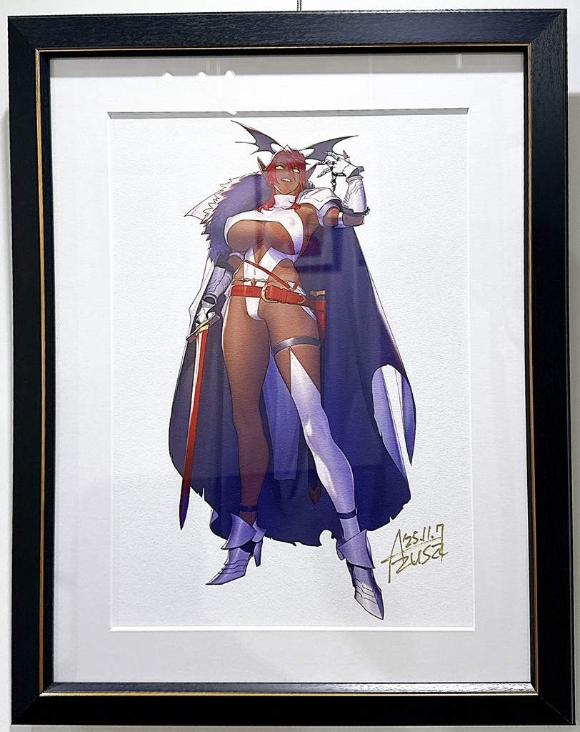 【直筆サイン】「12」 A3インテリアアート Azusa展『褐色ファンタジー』