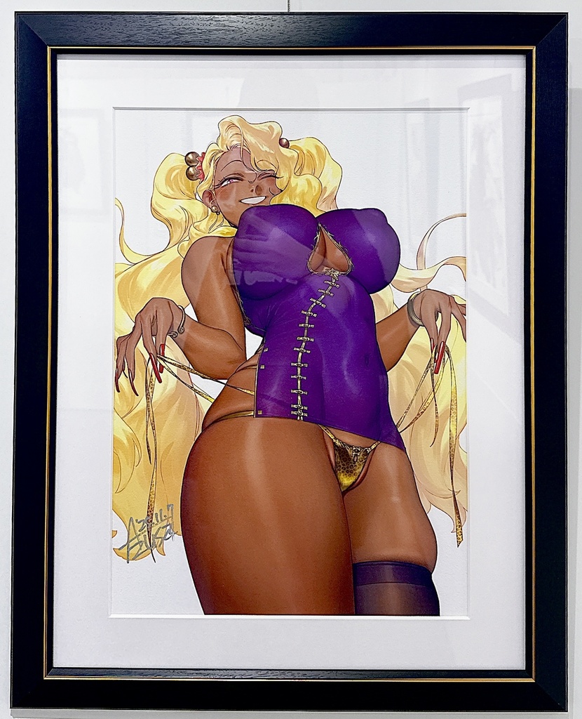 【直筆サイン】「17」 A3インテリアアート Azusa展『褐色ファンタジー』