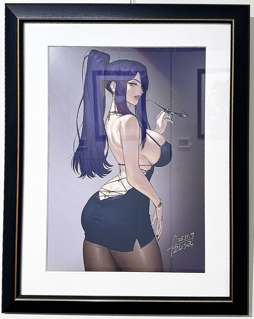 【直筆サイン】「19」 A3インテリアアート Azusa展『褐色ファンタジー』