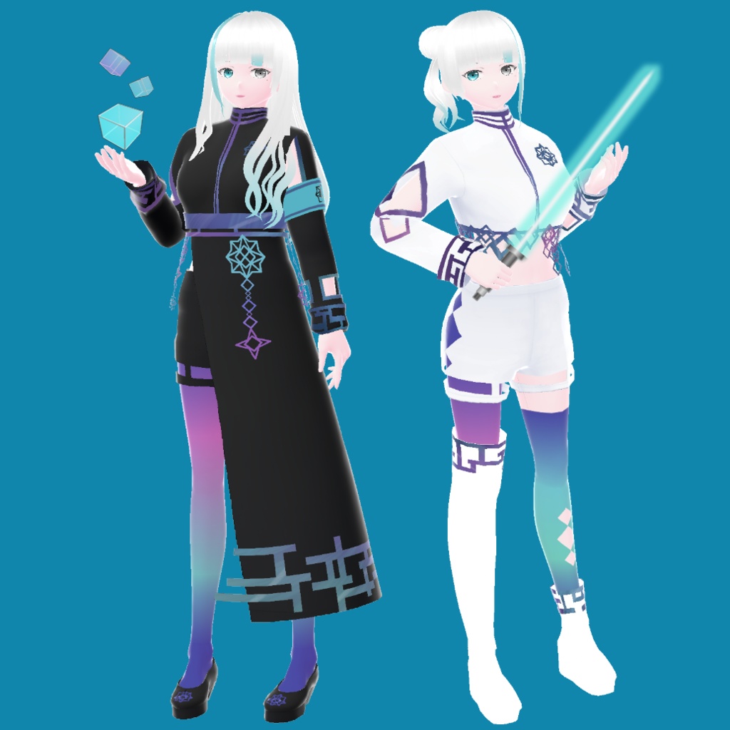 【VRoid 正式版】サイバーコートセット