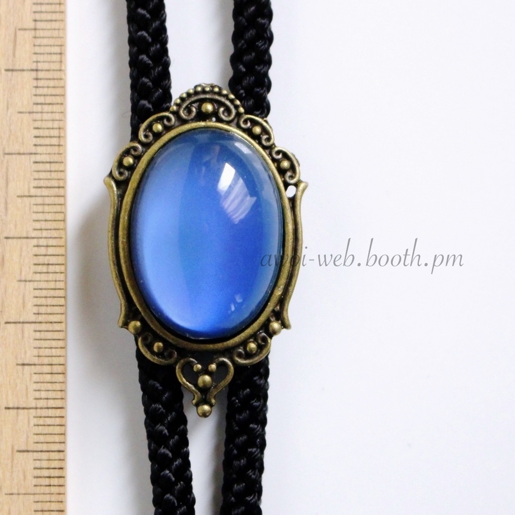 虹色☆温度で色が変わるアンティーク調ループタイ25