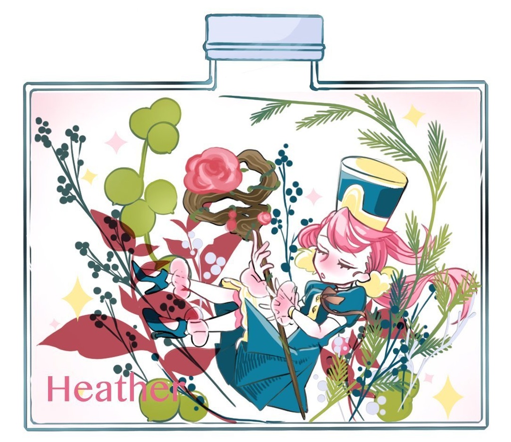 ハーバリウムヘザー アクリルキーホルダー