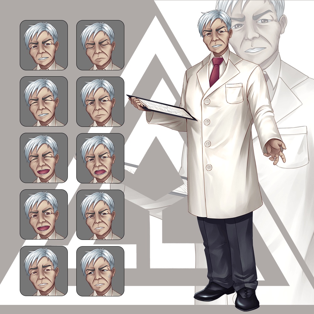 【無料版あり】立ち絵素材_01【差分2x10種】