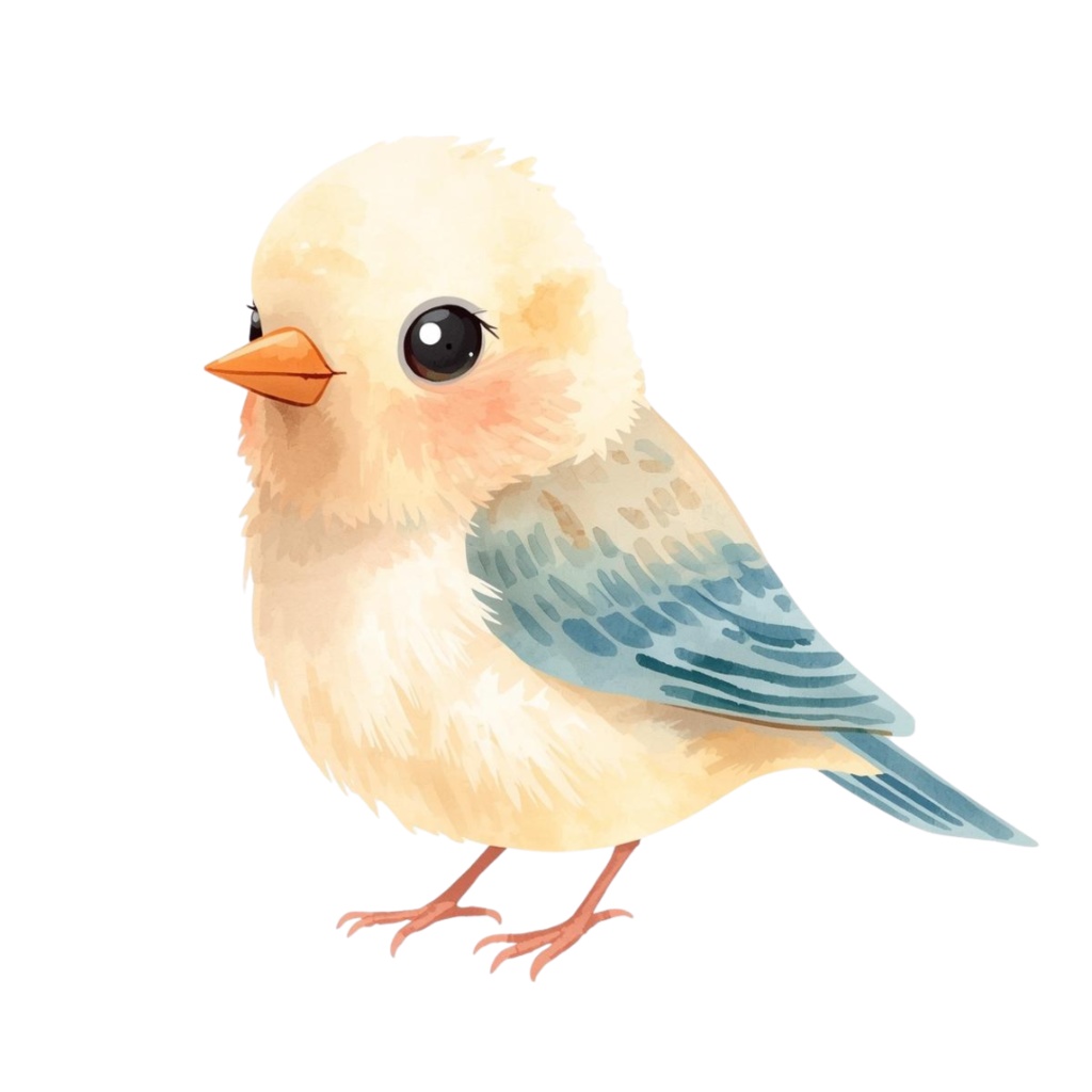 水彩タッチのかわいい動物クリップアートセット