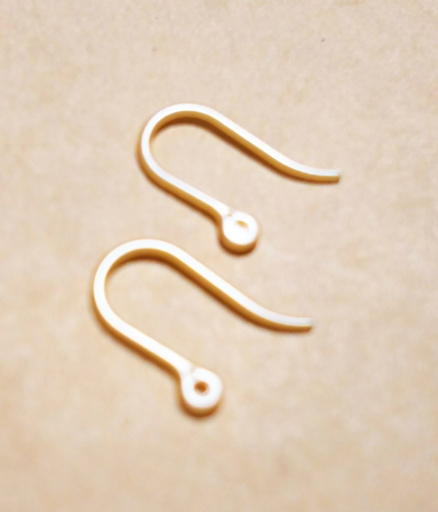 花 ピアス:イヤリング white/gray