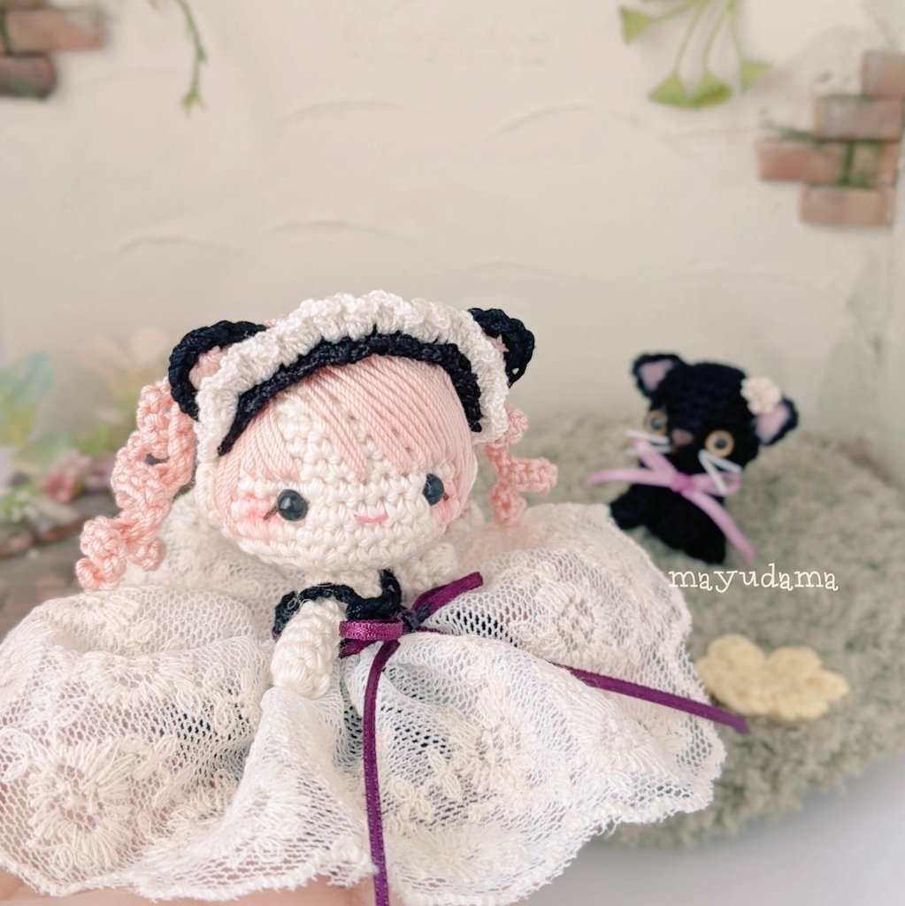 【あみぐるみ】ネコ耳ちびっ子ちゃん