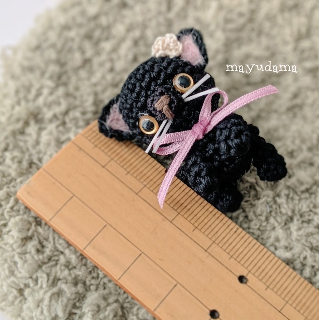 【あみぐるみ】ミニミニ黒猫ちゃん