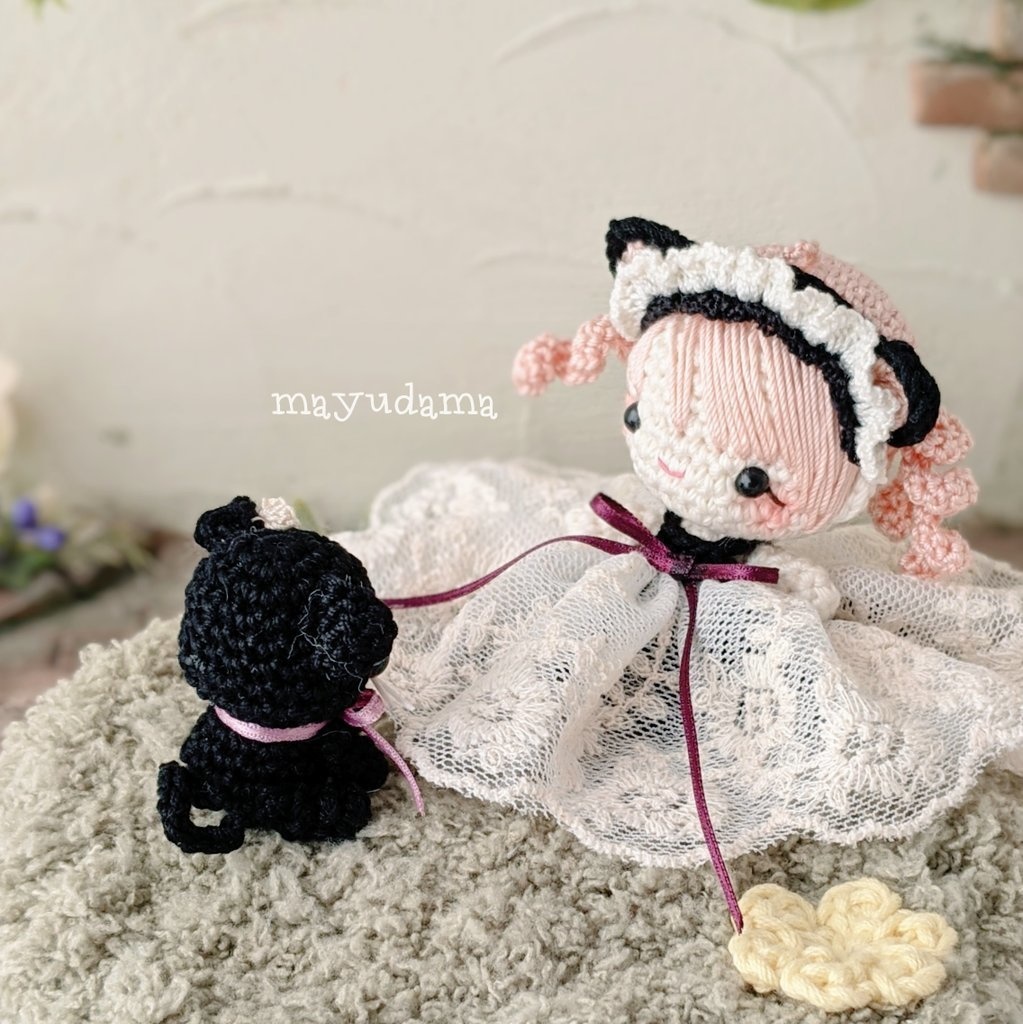 【あみぐるみ】ミニミニ黒猫ちゃん