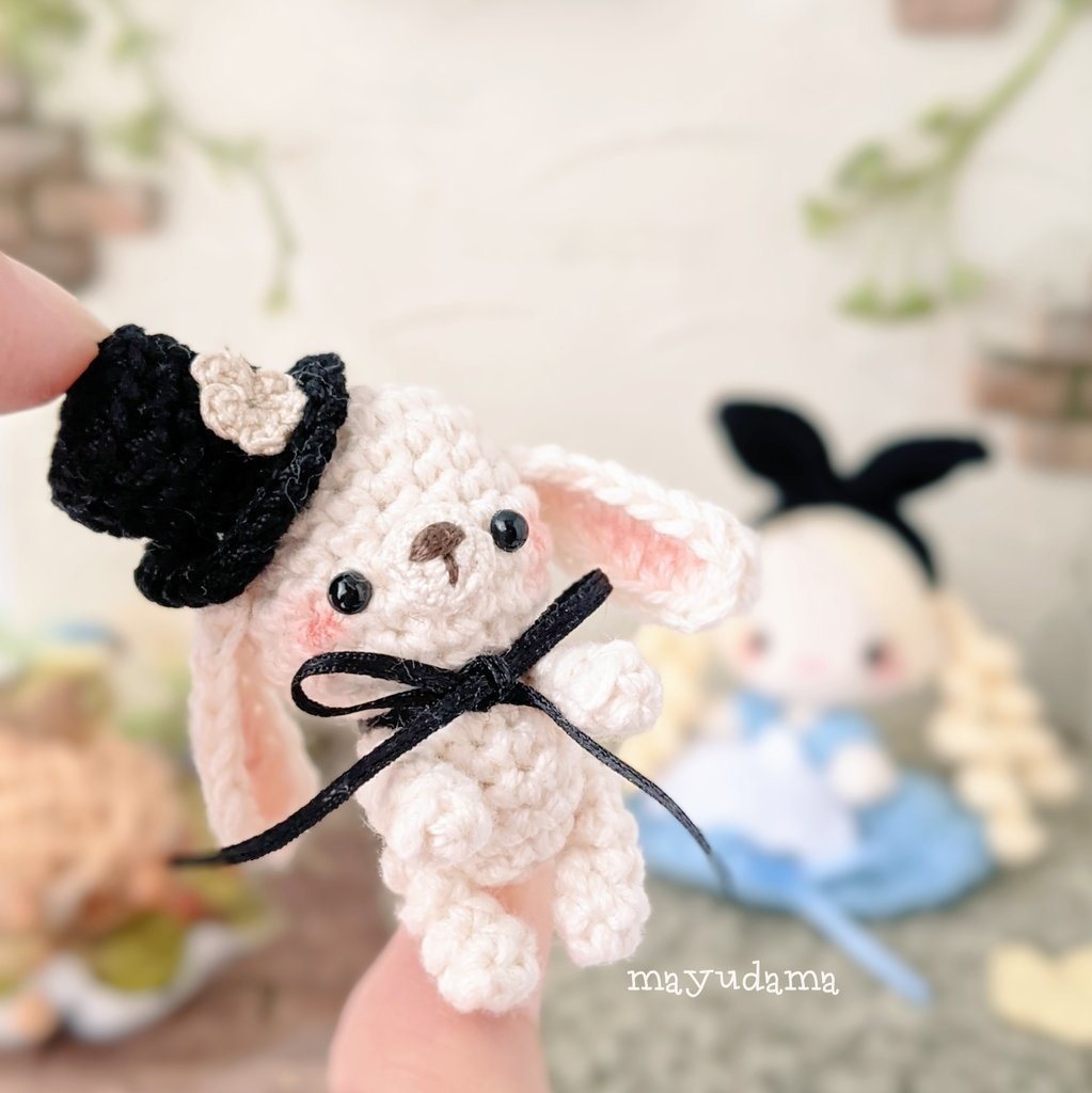 ちびっ子アリス&ミニミニうさちゃん【あみぐるみ】