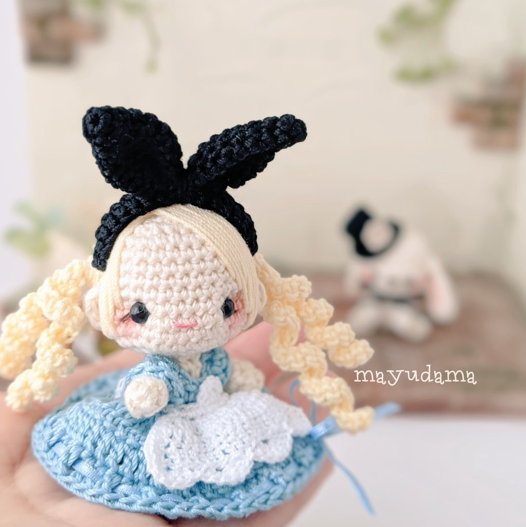 ちびっ子アリス&ミニミニうさちゃん【あみぐるみ】