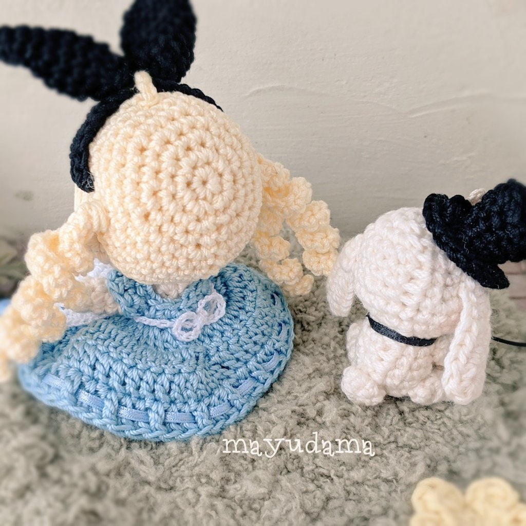 ちびっ子アリス&ミニミニうさちゃん【あみぐるみ】