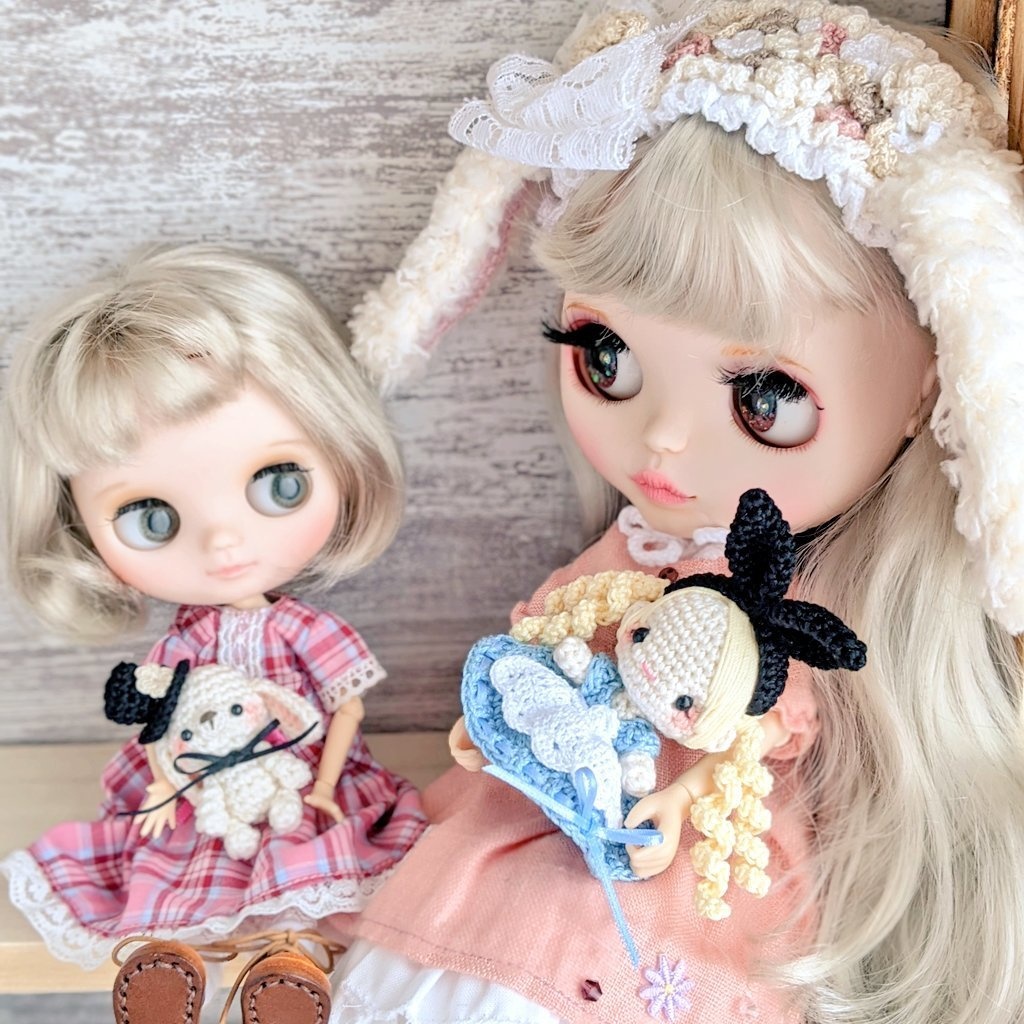 わたあめうさちゃん 編みぐるみ ハンドメイド