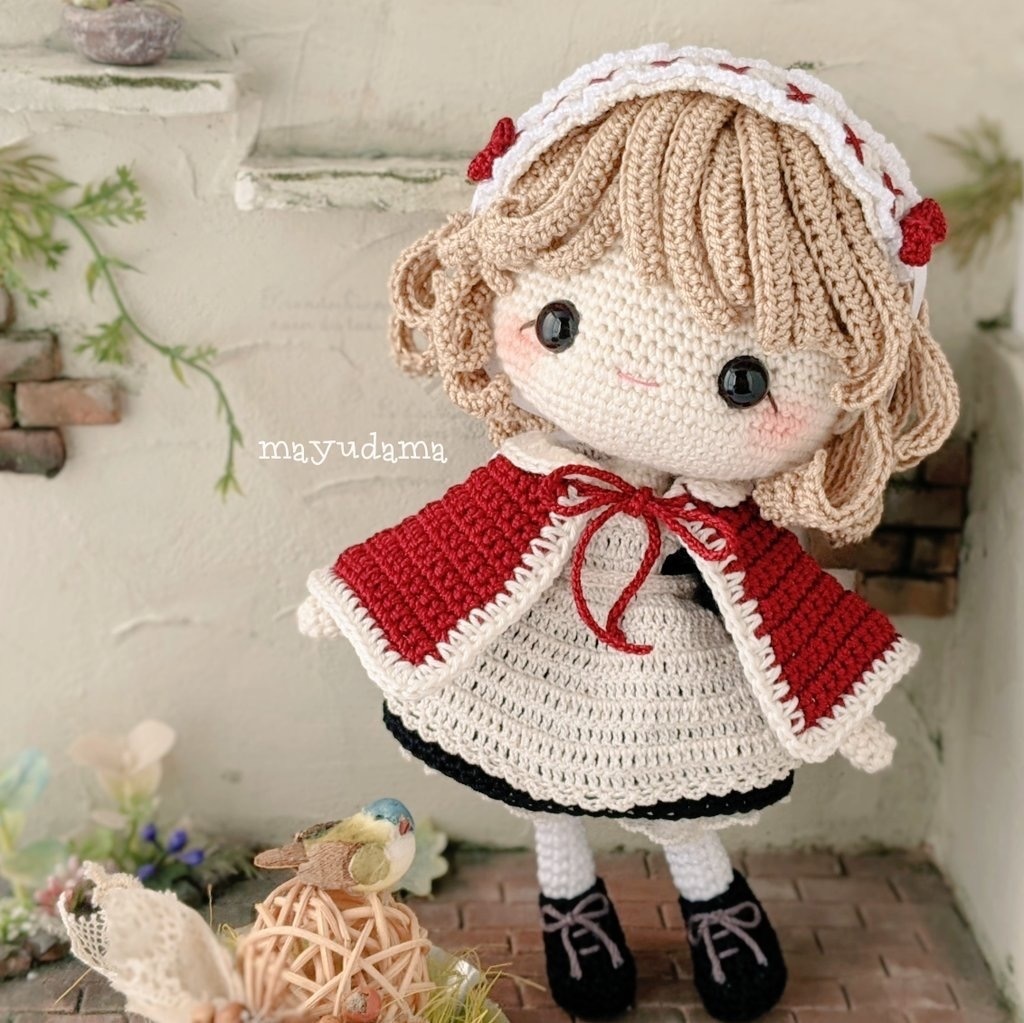 可愛い女の子あみぐるみ