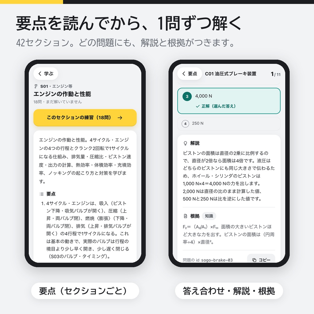 三級総合 学科ドリル 解放コード|自動車整備士 三級(総合)学科の練習アプリ