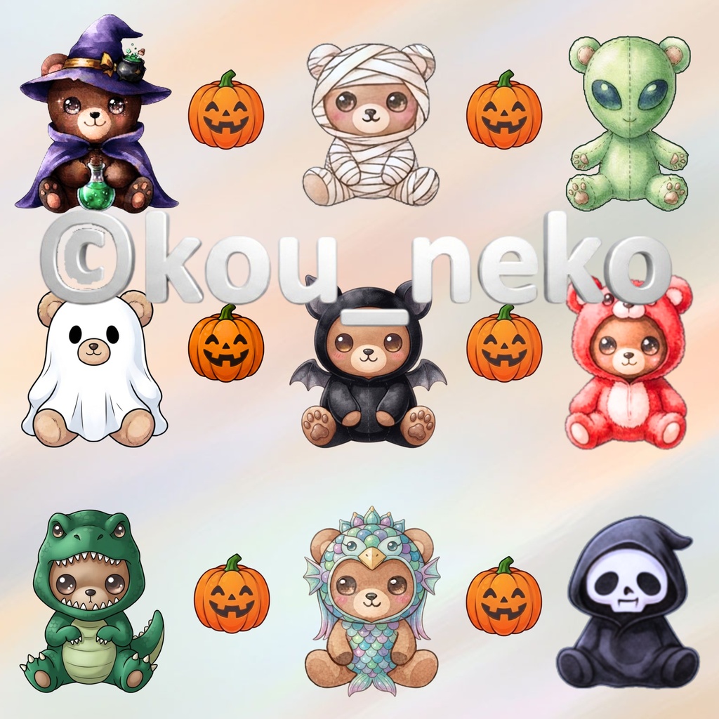 【ハロウィン】デジタルペーパーHセット(全6枚入)