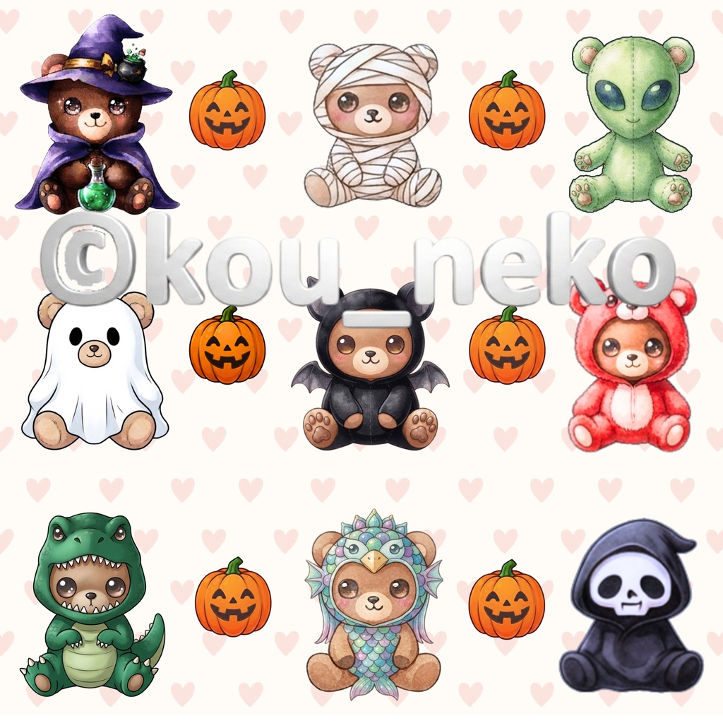 【ハロウィン】デジタルペーパーHセット(全6枚入)