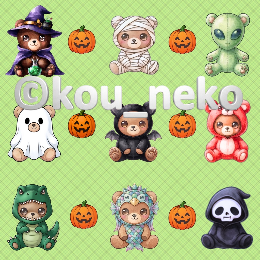 【ハロウィン】デジタルペーパーHセット(全6枚入)