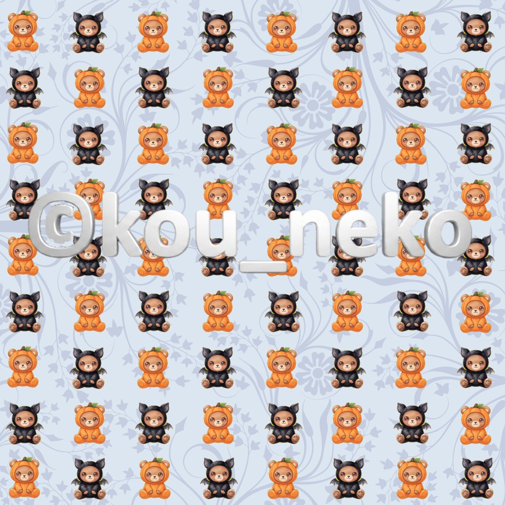 【ハロウィン】デジタルペーパーIセット(全6枚入)