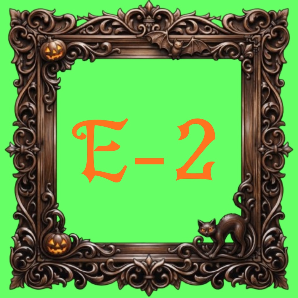 【額/枠】ハロウィン柄デジタルペーパー 全8枚(背景透過)