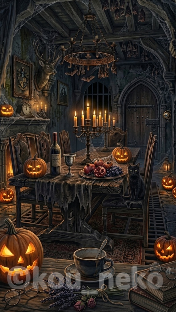 【SNSバナー用】ハロウィン 縦型背景素材(静止画) 全12枚
