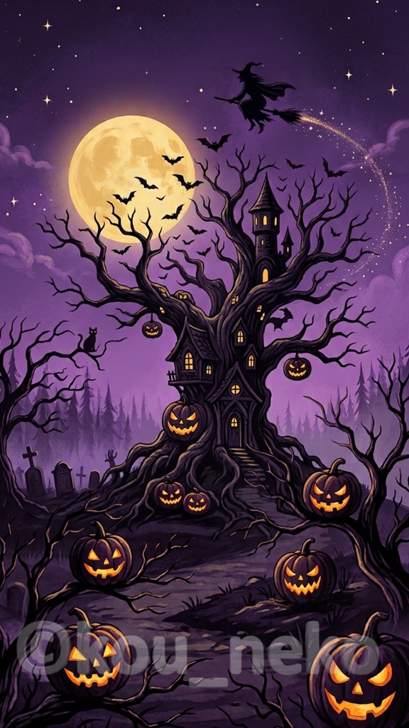 【SNSバナー用】ハロウィン 縦型背景素材(静止画) 全12枚