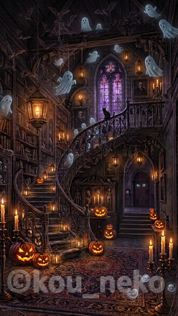 【SNSバナー用】ハロウィン 縦型背景素材(静止画) 全12枚