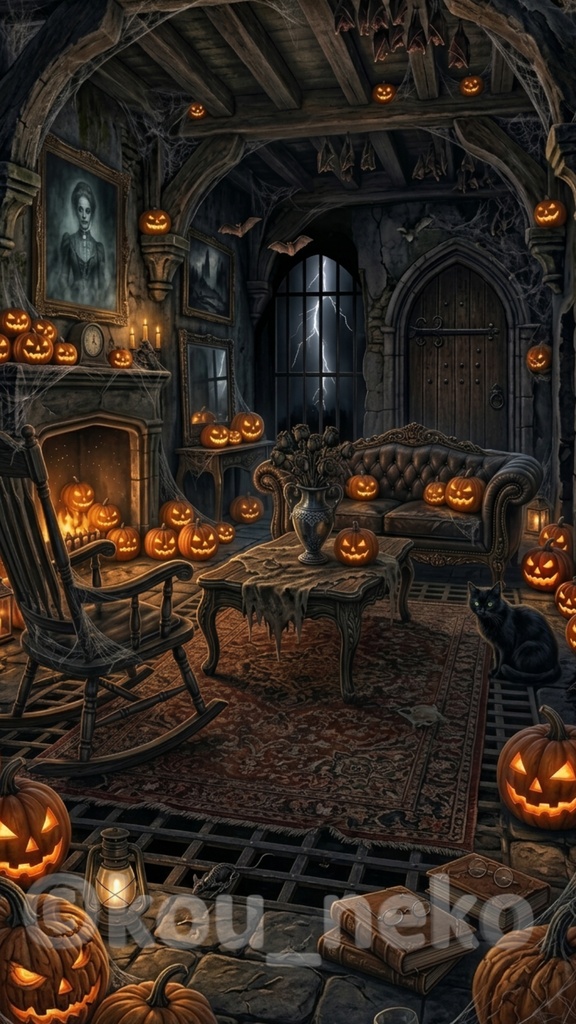 【SNSバナー用】ハロウィン 縦型背景素材(静止画) 全12枚